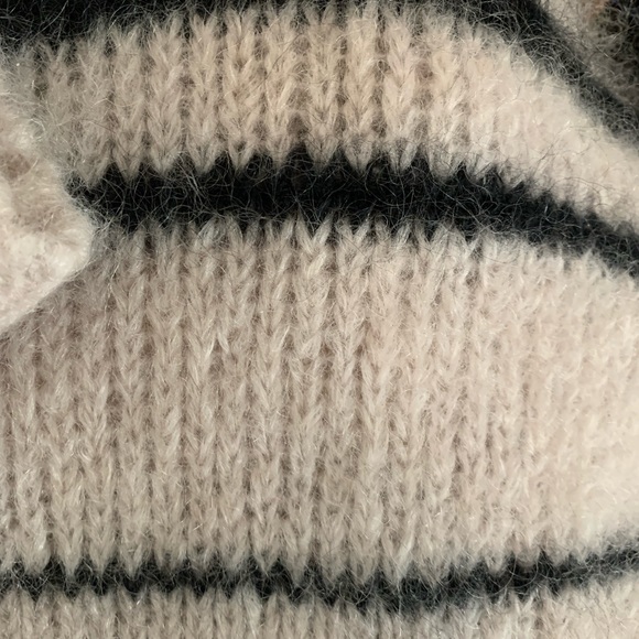 New Tuckernuck Pomandere Mohair sweater beige gorgeous stripes alternate - Picture 5 of 14